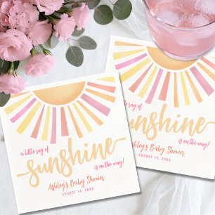 Roze Zonne Baby Shower Servet