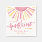 Roze Zonne Babyborrel Servet (Voorkant)