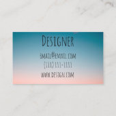 roze zonnebank visitekaartje (Achterkant)