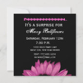 Roze zonnebloem 60th Surprise Birthday Sjabloon Kaart (Achterkant)