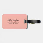 Roze Zonnebloem Foto Gepersonaliseerde Bloemen Bagagelabel (Achterkant horizontaal)