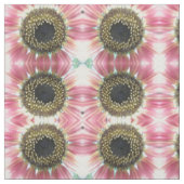 - roze zonnebloem - gepatterde weefsels stof (Swatch)