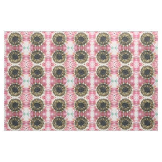 - roze zonnebloem - gepatterde weefsels stof (Fat Quarter)