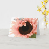 Roze zonnebloem kaart (Gele Bloem)