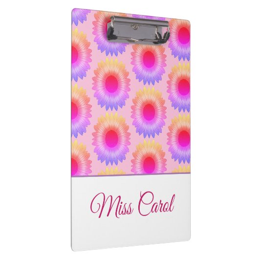 Roze Zonnebloem Klembord (Rechts)