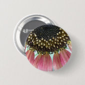 Roze Zonnebloem Knop Ronde Button 5,7 Cm (Voorkant /achterkant)