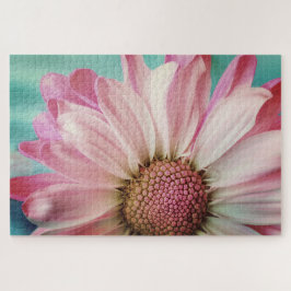 Roze zonnebloem legpuzzel