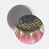 Roze zonnebloem Magnet (Voorkant / Achterkant)