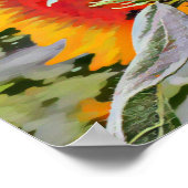 Roze zonnebloem poster (Hoek)