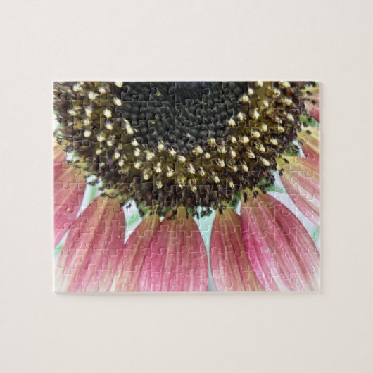 Roze zonnebloem Puzzle Legpuzzel (Horizontaal)