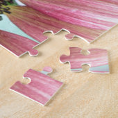 Roze zonnebloem Puzzle Legpuzzel (Zijkant)