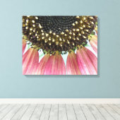 Roze zonnebloemcanvas afdrukken (Insitu (Houten vloer))