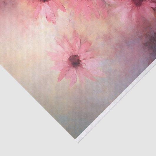 Roze Zonnebloemen 2 Decoupage papier (Detail)