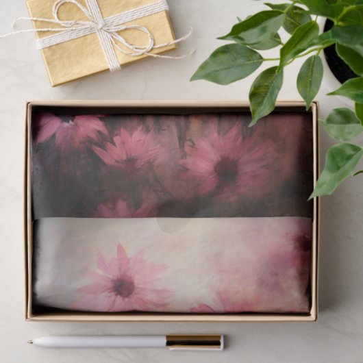 Roze Zonnebloemen 2 Decoupage papier (Geschenk)