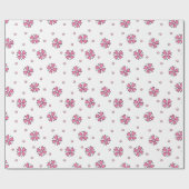Roze zonnebloemen cadeaupapier (Vlak)