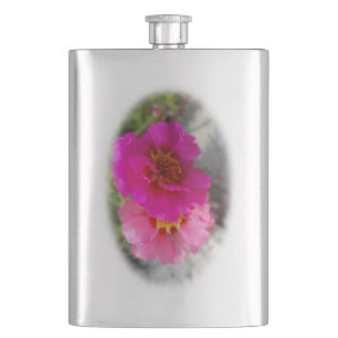 Roze zonnebloemen flacon