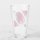 Roze zonnebloemen glas (Achterkant)