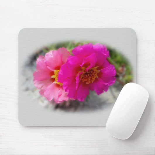 Roze zonnebloemen muismat (Met muis)