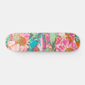 Roze zonnebloemen persoonlijk skateboard (Horizontaal)