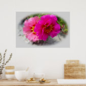 Roze zonnebloemen poster (Keuken)