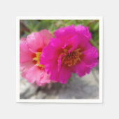 Roze zonnebloemen servet (Voorkant)