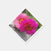 Roze zonnebloemen servet (Hoek)