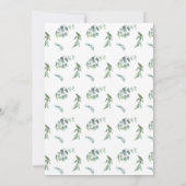 Roze zonnebloemen stoffige bloemgroenbruinbruiloft kaart (Achterkant)