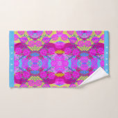 roze zonnebloemen tropische bladeren moderne bloem handdoek (Handdoek)