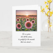 Roze Zonnebloemen voor Sympathie Kaart (Gele Bloem)