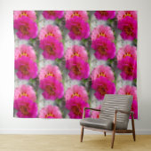 Roze zonnebloemen wandkleed (In Situ (horizontaal))
