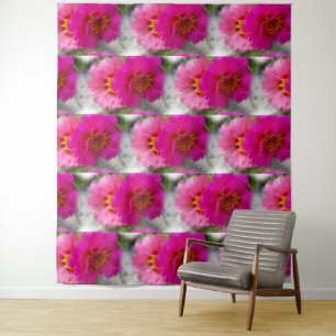 Roze zonnebloemen wandkleed