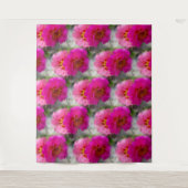 Roze zonnebloemen wandkleed (Voorkant)