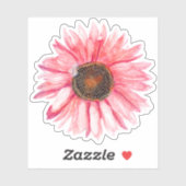  Roze zonnebloempel Sticker (Vel)