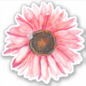  Roze zonnebloempel Sticker (Voorkant)