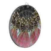 Roze zonnebloempitten dartbord (Voorkant Links)