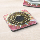  roze zonnebloempitten Onderzetter (Linkerzijde)