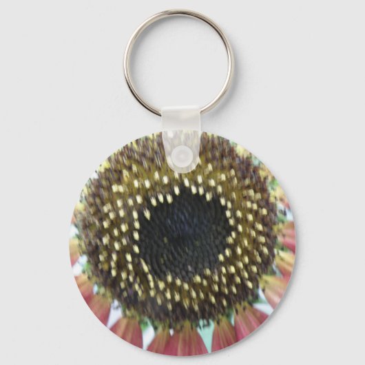 roze zonnebloempitten Sleutelhanger (Voorkant)