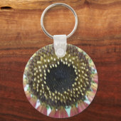 roze zonnebloempitten Sleutelhanger (Voorkant)