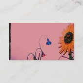 Roze zonnebloempitten Visitekaartje (Achterkant)