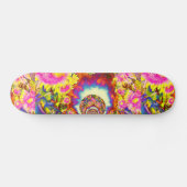 Roze zonnebloemvelden persoonlijk skateboard (Horizontaal)
