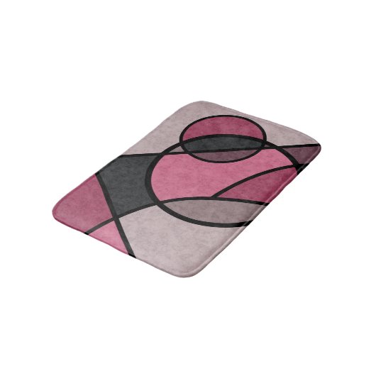 Roze zonnebrand, abstract badmat (Gekanteld)