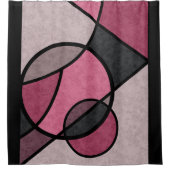 Roze zonnebrand, abstract douchegordijn (Voorkant)
