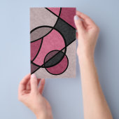 Roze zonnebrand, abstract flyer (Hand)