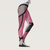 Roze zonnebrand, abstract leggings (Rechts)