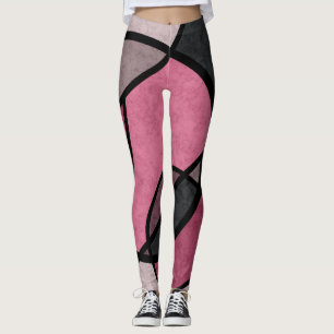 Roze zonnebrand, abstract leggings