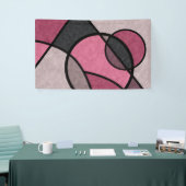 Roze zonnebrand, abstract spandoek (Beurs)