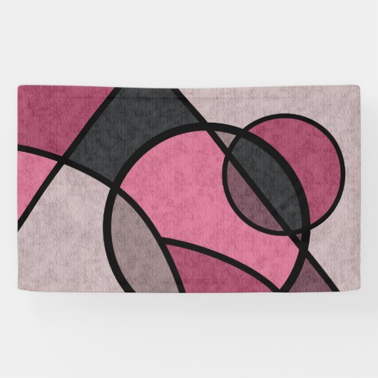 Roze zonnebrand, abstract spandoek (Horizontaal)