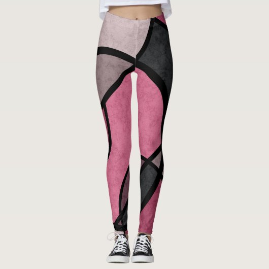Roze zonnebrand leggings (Voorkant)