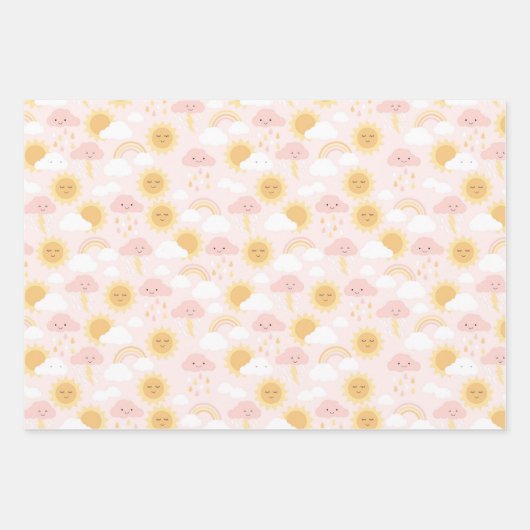 Roze zonnebrandmiddel inpakpapier vel (Voorkant)