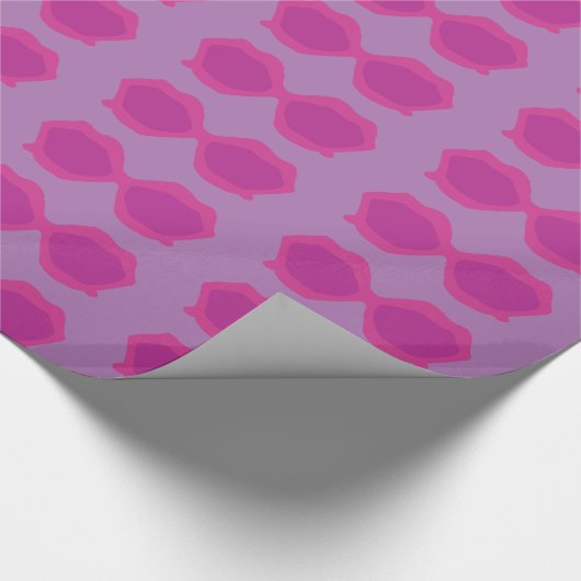 Roze zonnebril cadeaupapier (Hoek)